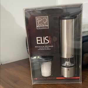 Peugeot Elis Sense Electric Salt Mill - Silver